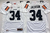 Auburn Tigers 34 Bo Jackson White College Football Jersey,baseball caps,new era cap wholesale,wholesale hats